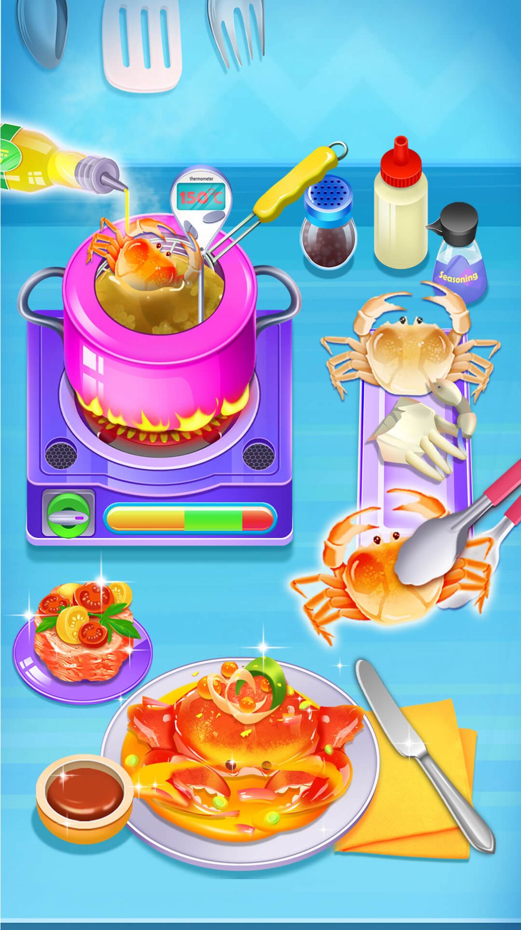 美味螃蟹大餐烹饪制作