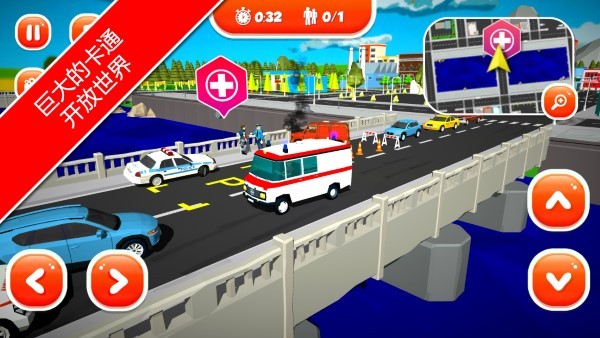 紧急城市救护车模拟器