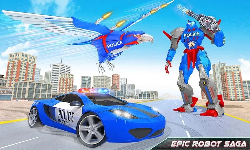 美国警察机器人飞天英雄