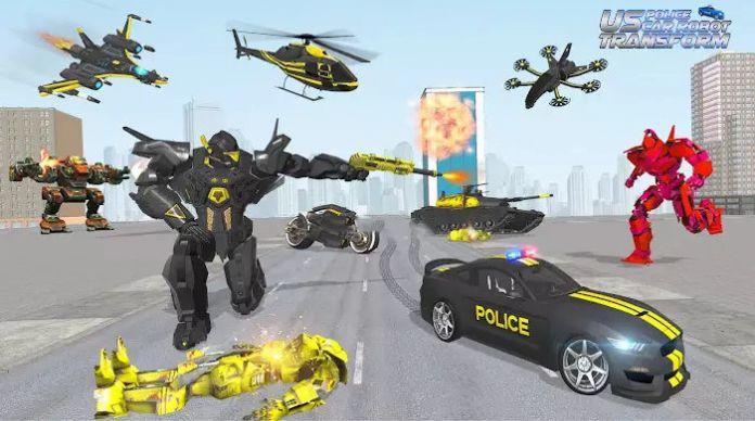 美国警用机器人汽车大战