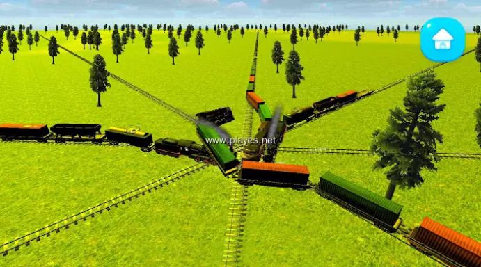 火车碰撞铁路